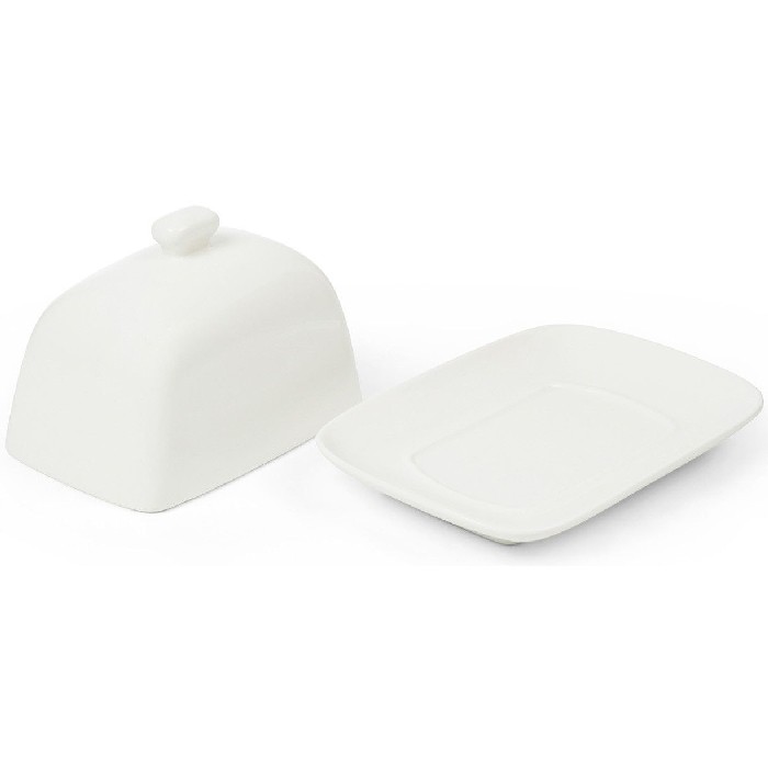 tableware/serveware/coincasa-white-porcelain-butter-dish