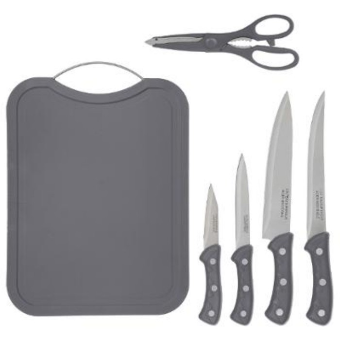 tableware/cutlery/chopping-board-with-4-knives-and-1-scissors