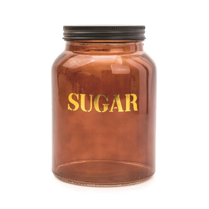 kitchenware/tea-coffee-accessories/glass-sugar-jar-vintage-amber-155cm