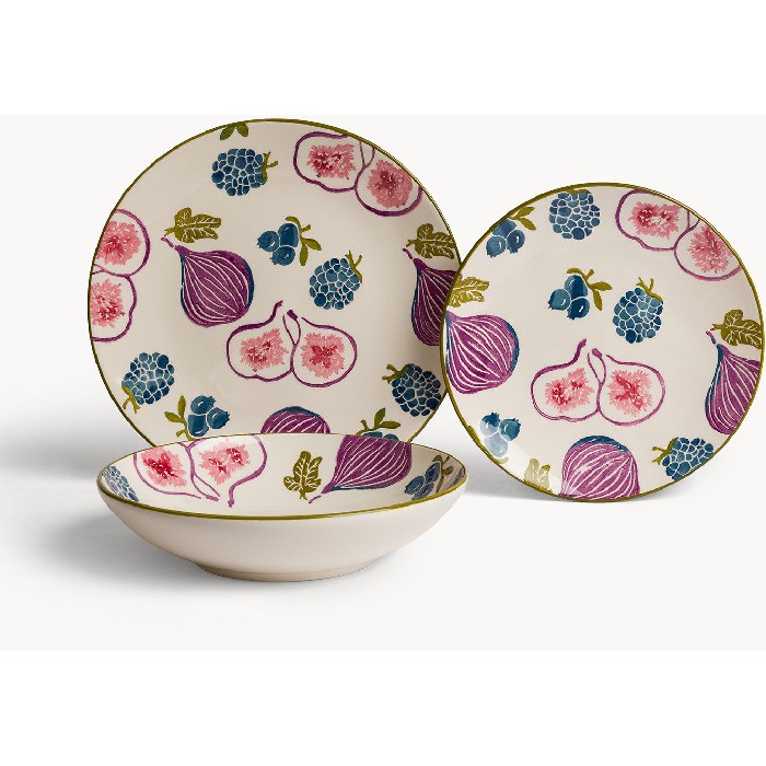 tableware/plates-bowls/coincasa-ceramic-dinner-plate-with-hand-painted-fig-motif-6801764