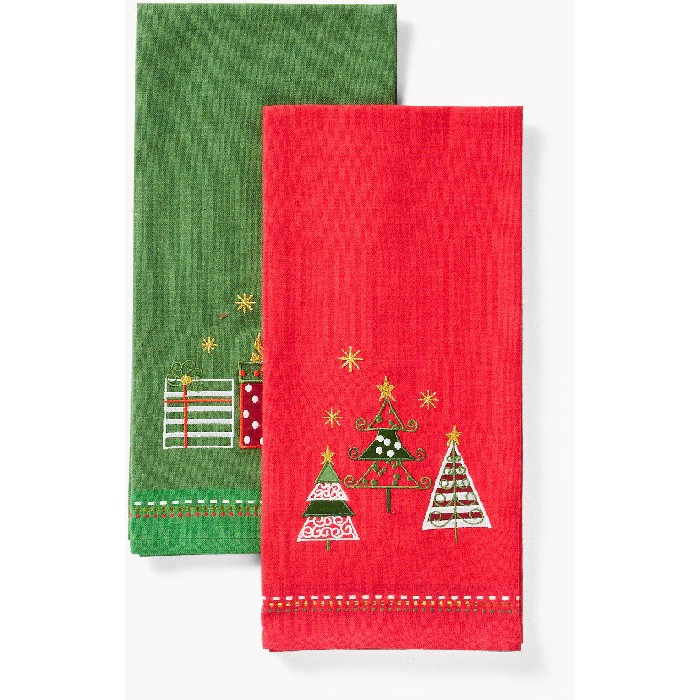 christmas/table-setups/coincasa-christmas-tea-towels-set-of-2-pure-cotton-6802845