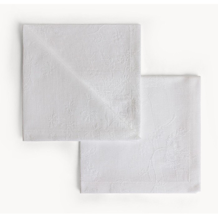 tableware/miscellaneous-tableware/coincasa-6804357-napkins-–-set-of-2-floral-jacquard-pure-cotton