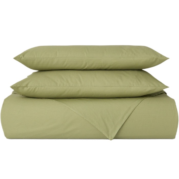home-textiles/duvet-covers-sets/coincasa-solid-cotton-percale-duvet-cover-set-green