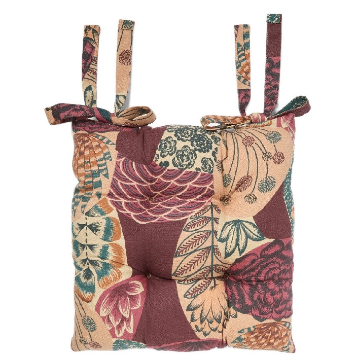 home-textiles/kitchen-textiles/coincasa-cotton-panama-tie-back-chair-cushion-with-cactus-print