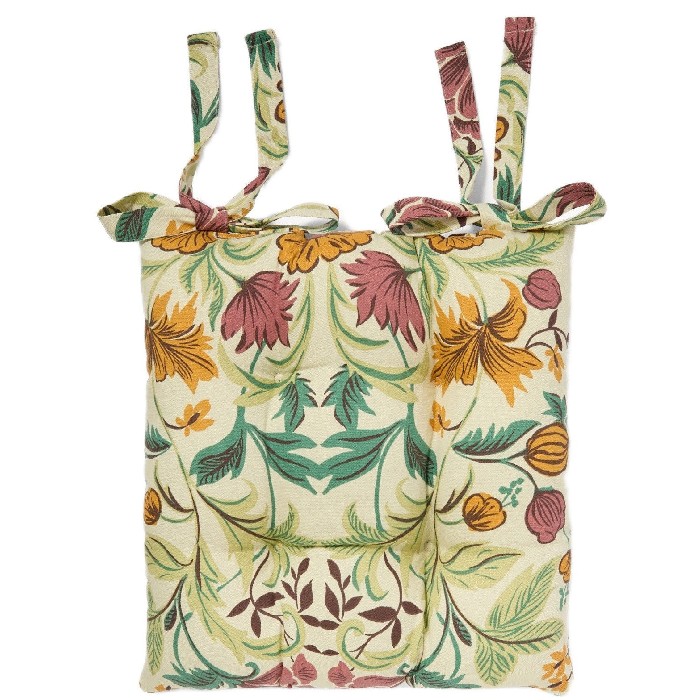 home-textiles/kitchen-textiles/coincasa-cotton-panama-tie-back-chair-cushion-with-western-style-floral-print