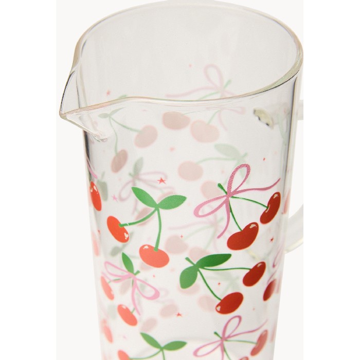 tableware/carafes-jugs-bottles/coincasa-glass-carafe-with-cherry-motif