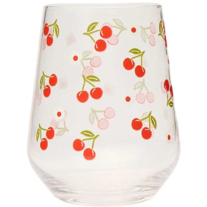 tableware/glassware/coincasa-glass-water-glass-with-cherry-motif