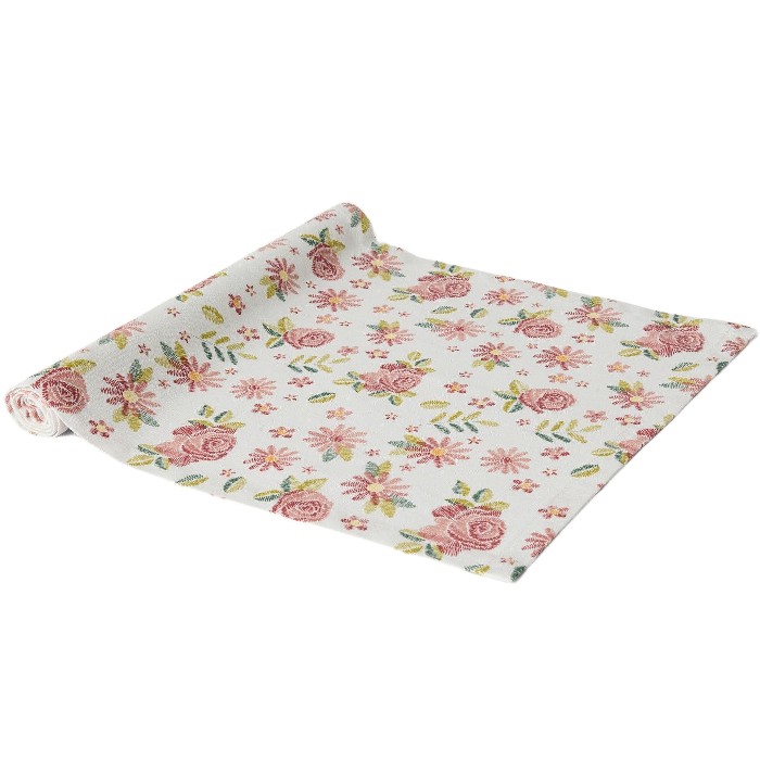 home-textiles/table-cloths-runners/coincasa-panama-cotton-table-runner-with-rose-print-white