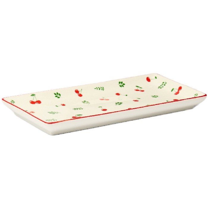 tableware/plates-bowls/coincasa-new-bone-china-plate-with-cherry-motif-white
