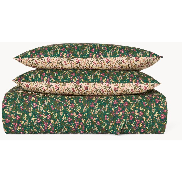 home-textiles/duvet-covers-sets/coincasa-cotton-percale-duvet-cover-set-with-flower-pattern-green-6809733