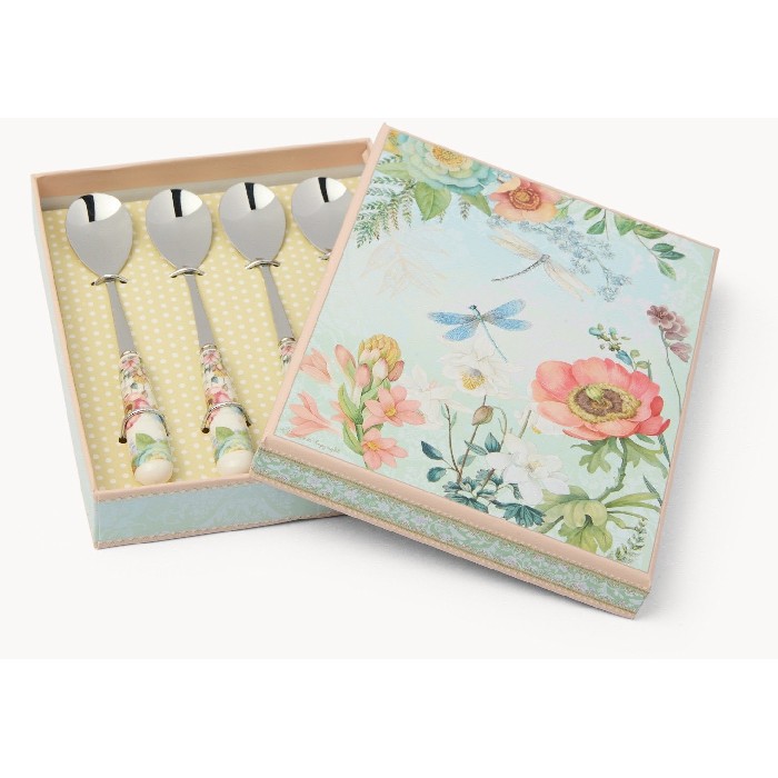 tableware/cutlery/coincasa-set-of-4-new-bone-china-teaspoons-spring-motif-6809746