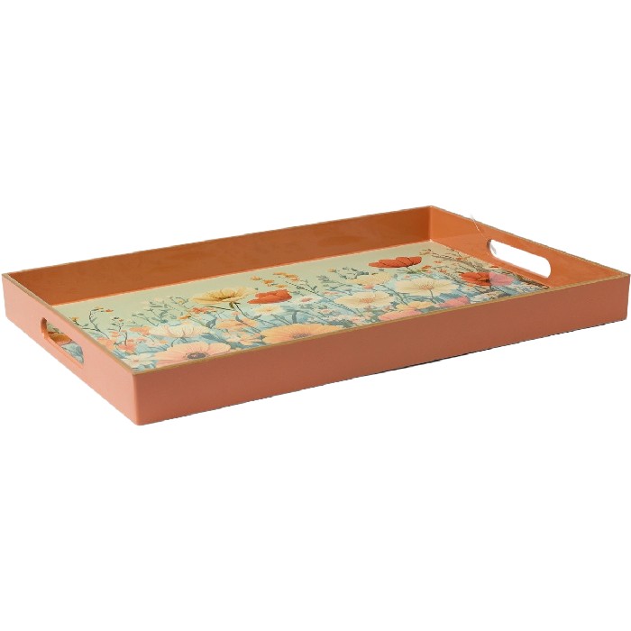 tableware/serveware/coincasa-rectangular-tray-with-floral-motif-6809807
