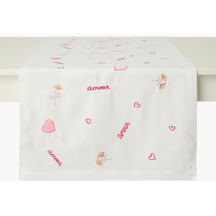 home-textiles/table-cloths-runners/coincasa-pure-cotton-table-runner-with-romantic-embroidery-white