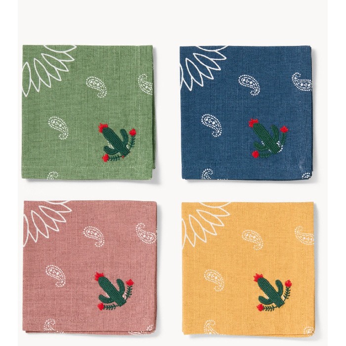 tableware/miscellaneous-tableware/coincasa-set-of-4-solid-color-pure-cotton-napkins