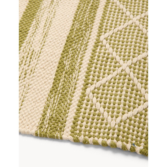 home-textiles/kitchen-textiles/coincasa-pure-cotton-kitchen-rug-with-geometric-pattern-green-6809955