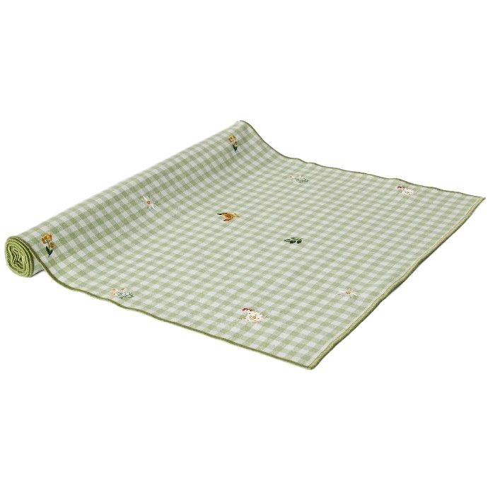 home-textiles/table-cloths-runners/coincasa-embroidered-gingham-cotton-table-runner-6809972