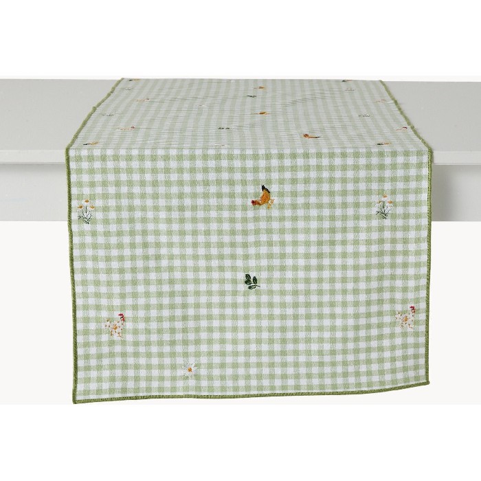 home-textiles/table-cloths-runners/coincasa-embroidered-gingham-cotton-table-runner-6809972
