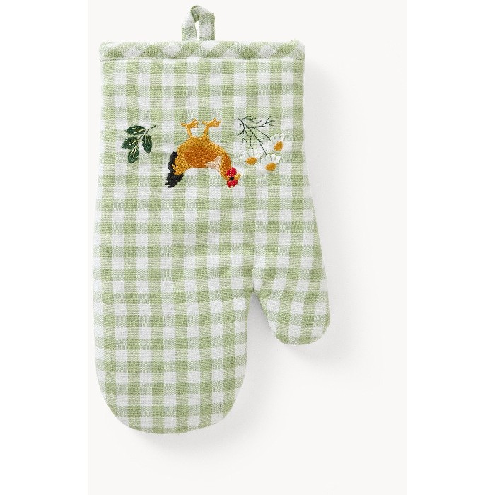 home-textiles/kitchen-textiles/coincasa-embroidered-gingham-cotton-oven-mitt-6809987