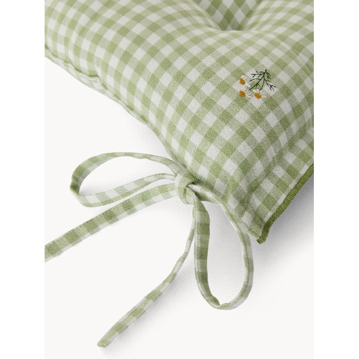 home-textiles/cushions-cushion-covers/coincasa-embroidered-gingham-cotton-chair-cushion-6809993