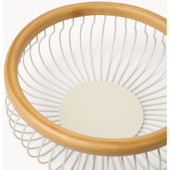 tableware/centrepieces-fruit-bowls/coincasa-enamelled-iron-roll-holder-white