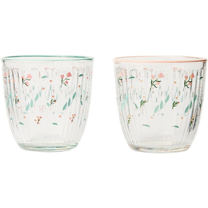 tableware/glassware/coincasa-rose-motif-glass-tumblers