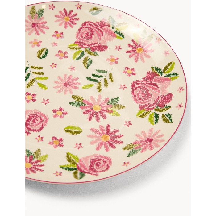 tableware/plates-bowls/coincasa-new-bone-china-serving-plate-with-rose-motif