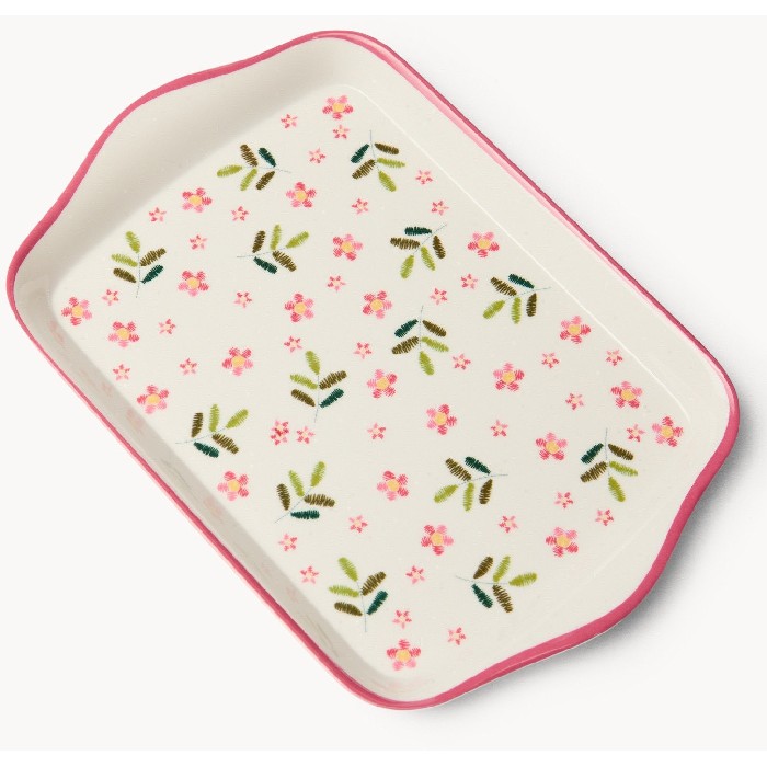 tableware/serveware/coincasa-melamine-tray-with-rose-motif-6810142