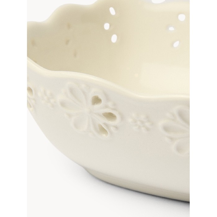 tableware/serveware/coincasa-perforated-ceramic-salad-bowl-white