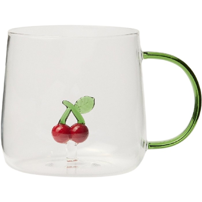 tableware/mugs-cups/coincasa-glass-breakfast-mug-with-cherry-motif