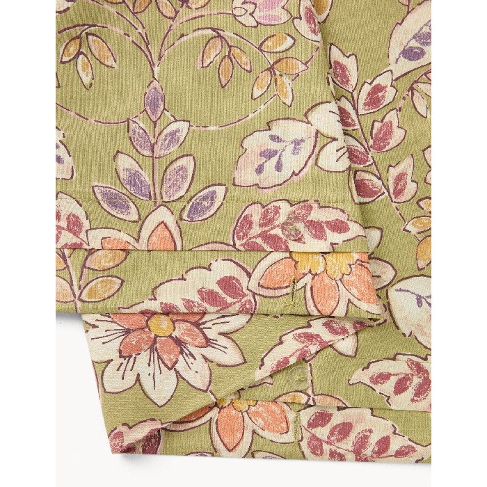 home-textiles/duvet-covers-sets/coincasa-floral-cotton-percale-duvet-cover-set-green-6810338