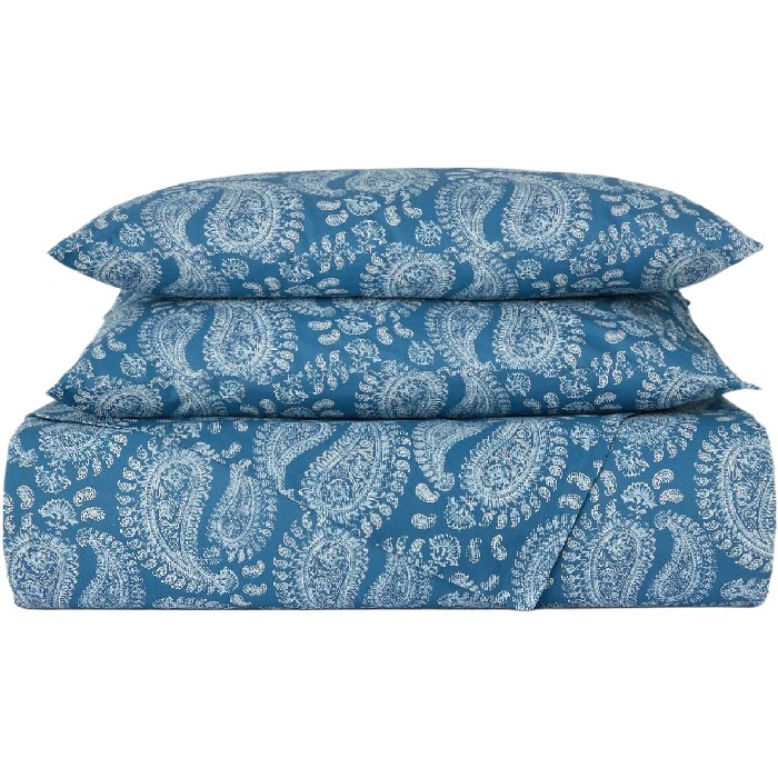 home-textiles/duvet-covers-sets/coincasa-paisley-cotton-percale-duvet-cover-set-blue-6810495