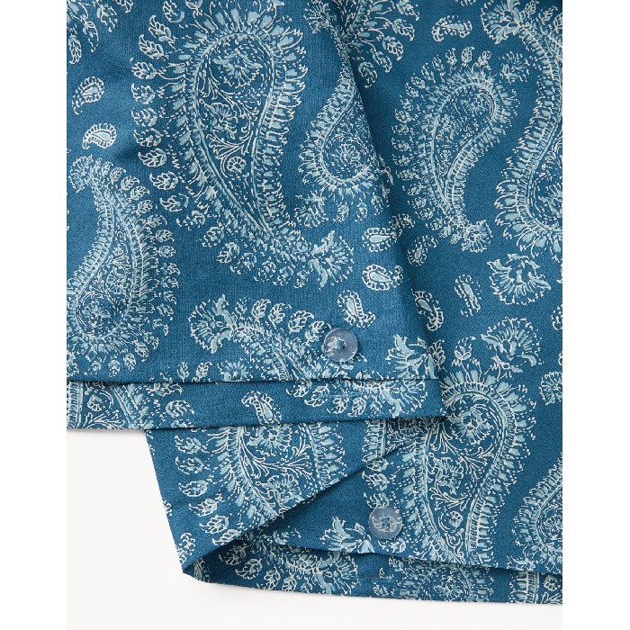 home-textiles/duvet-covers-sets/coincasa-paisley-cotton-percale-duvet-cover-set-blue-6810495