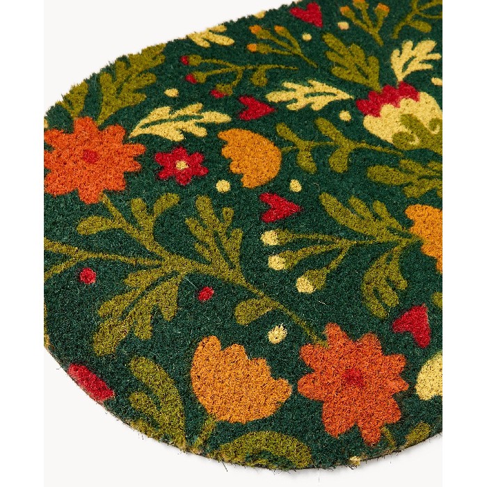 home-textiles/carpets-rugs/coincasa-coconut-doormat-with-flower-print-green