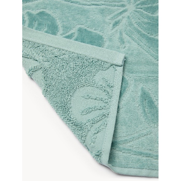 home-textiles/bath-linen-towels/coincasa-floral-print-towel-in-pure-cotton-velour-blue-6811407