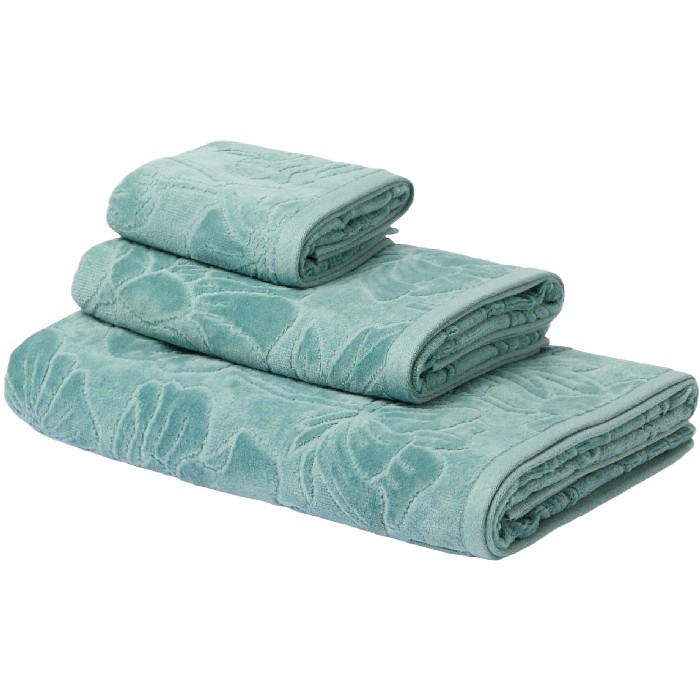 home-textiles/bath-linen-towels/coincasa-floral-print-towel-in-pure-cotton-velour-blue-6811408