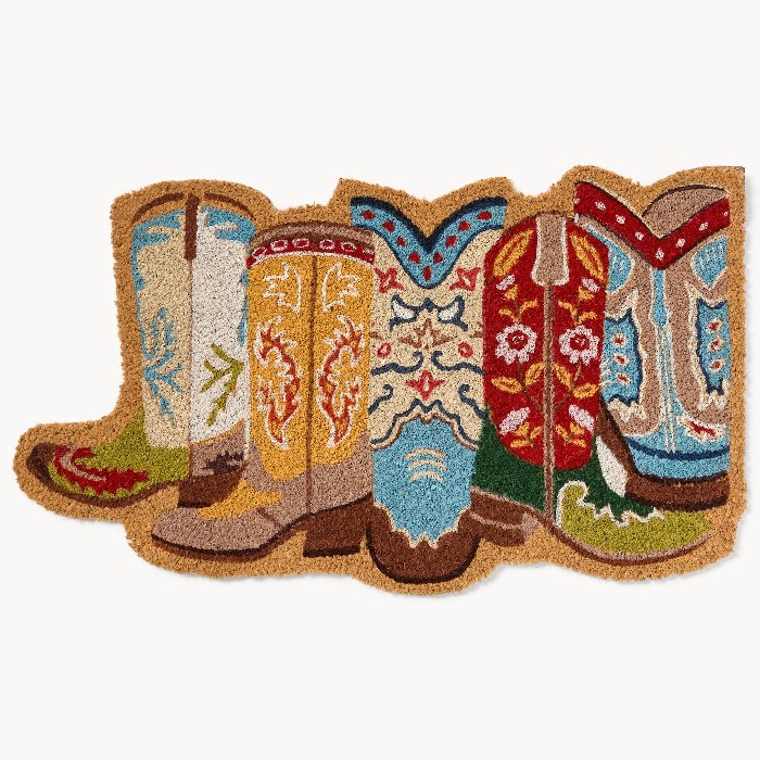 home-textiles/carpets-rugs/coincasa-coconut-doormat-with-cowboy-boot-print