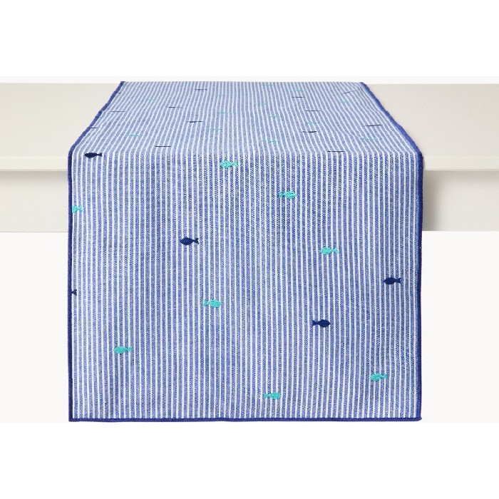 home-textiles/table-cloths-runners/coincasa-striped-cotton-table-runner-with-fish-embroidery-6812884