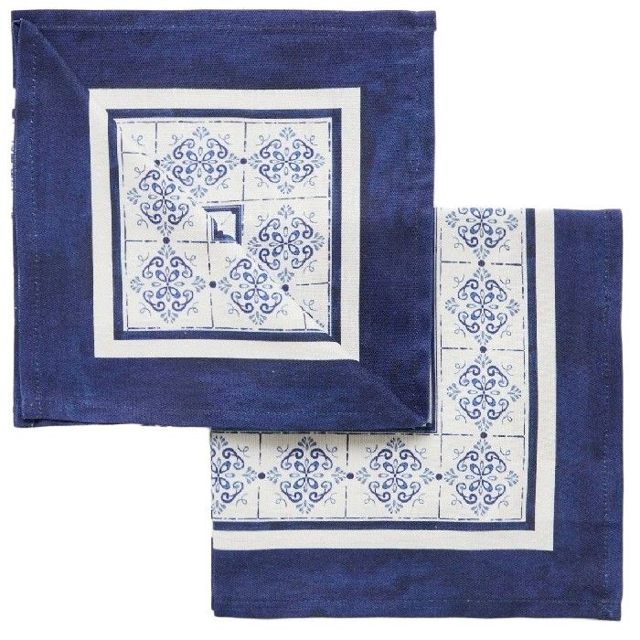 tableware/miscellaneous-tableware/coincasa-set-of-2-cotton-panama-napkins-with-tile-print-6813071