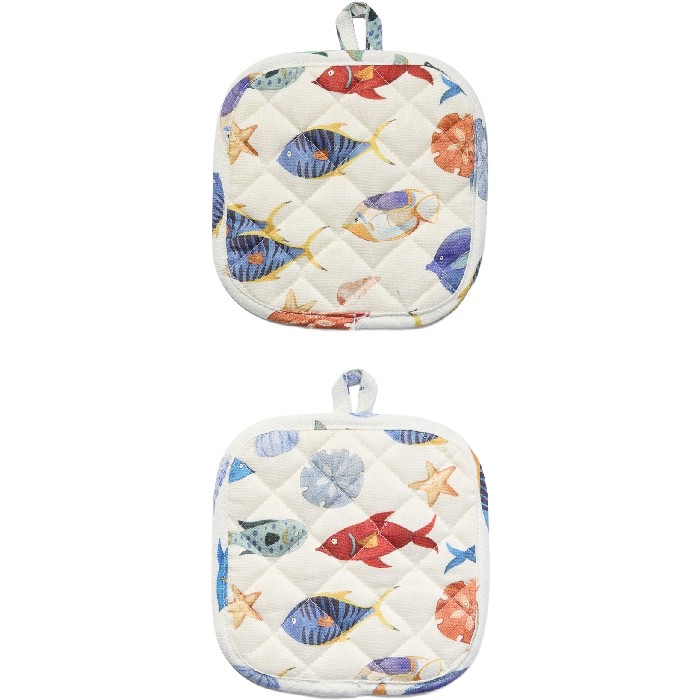 home-textiles/kitchen-textiles/coincasa-set-of-2-cotton-twill-pot-holders-with-seabed-print-6813084