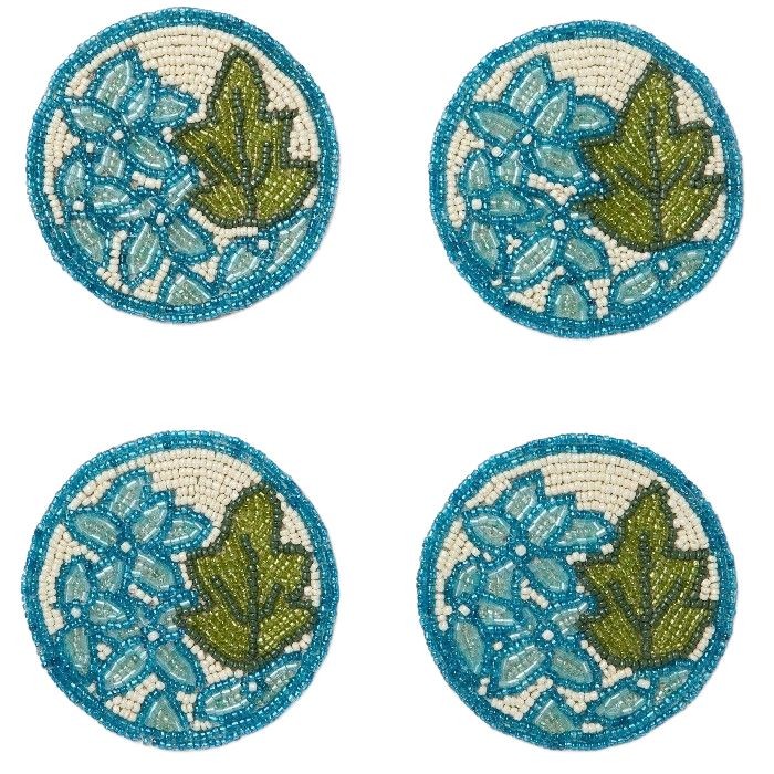 tableware/placemats-coasters-trivets/coincasa-set-of-4-handmade-glass-beaded-coasters-6813617
