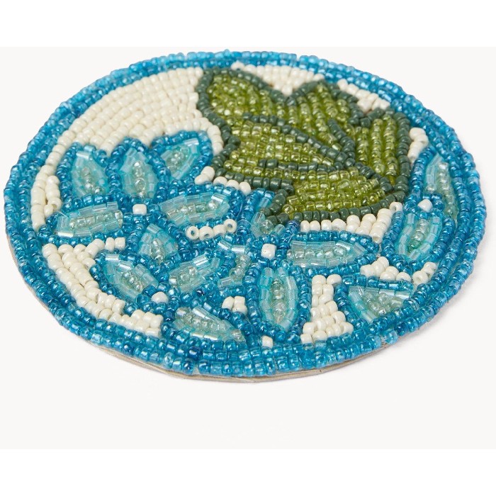 tableware/placemats-coasters-trivets/coincasa-set-of-4-handmade-glass-beaded-coasters-6813617