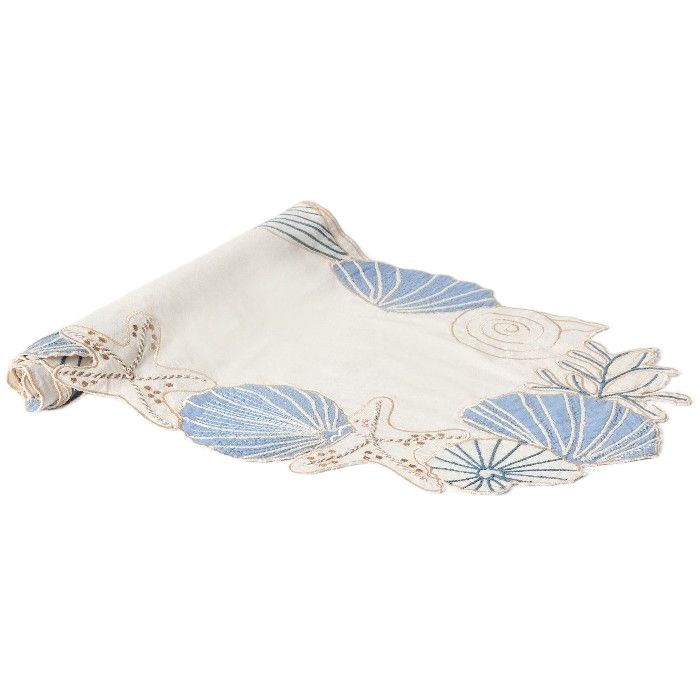 home-textiles/table-cloths-runners/coincasa-cotton-table-runner-with-shell-embroidery-6813787