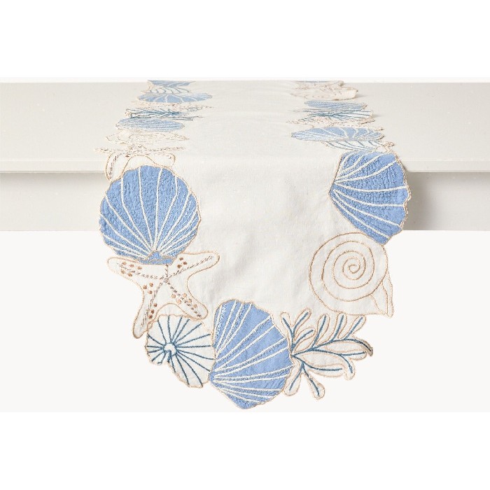 home-textiles/table-cloths-runners/coincasa-cotton-table-runner-with-shell-embroidery-6813787