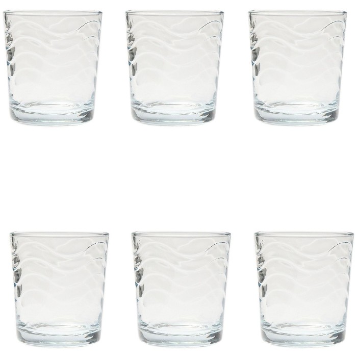 tableware/glassware/coincasa-set-of-6-luzia-glass-tumblers-transparent