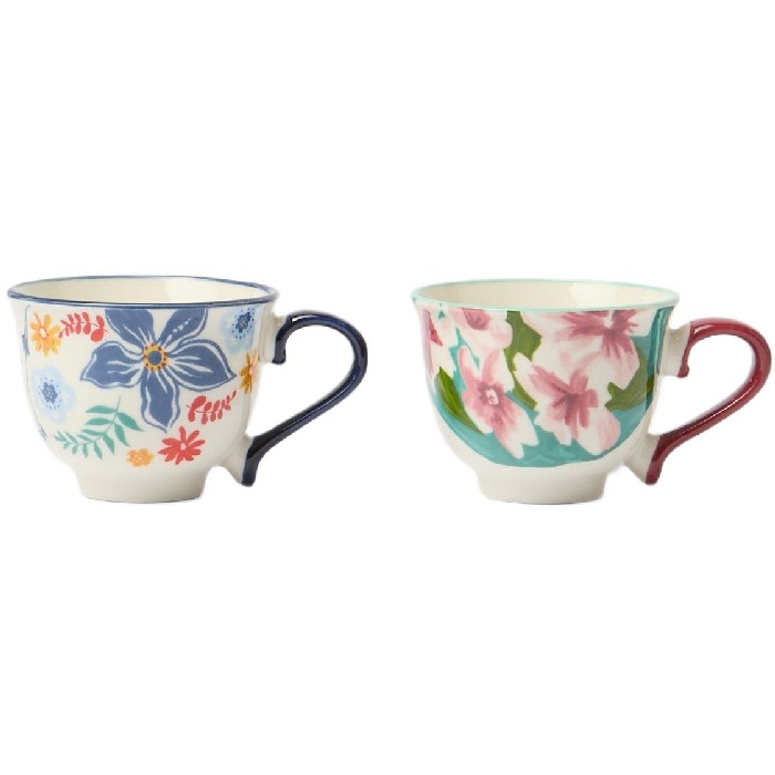 tableware/mugs-cups/coincasa-new-bone-china-tea-cups-with-floral-pattern