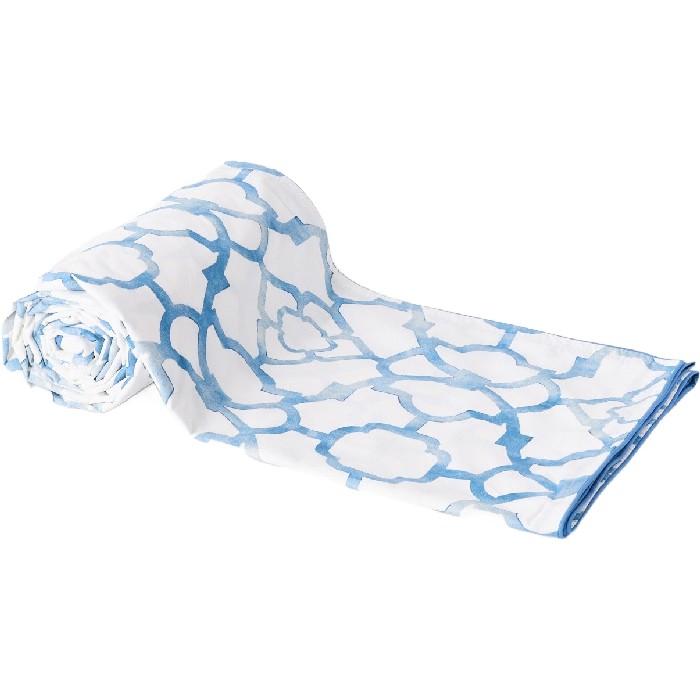 home-textiles/bedspreads-duvets-quilts/coincasa-cotton-percale-throw-with-geometric-pattern-6814100