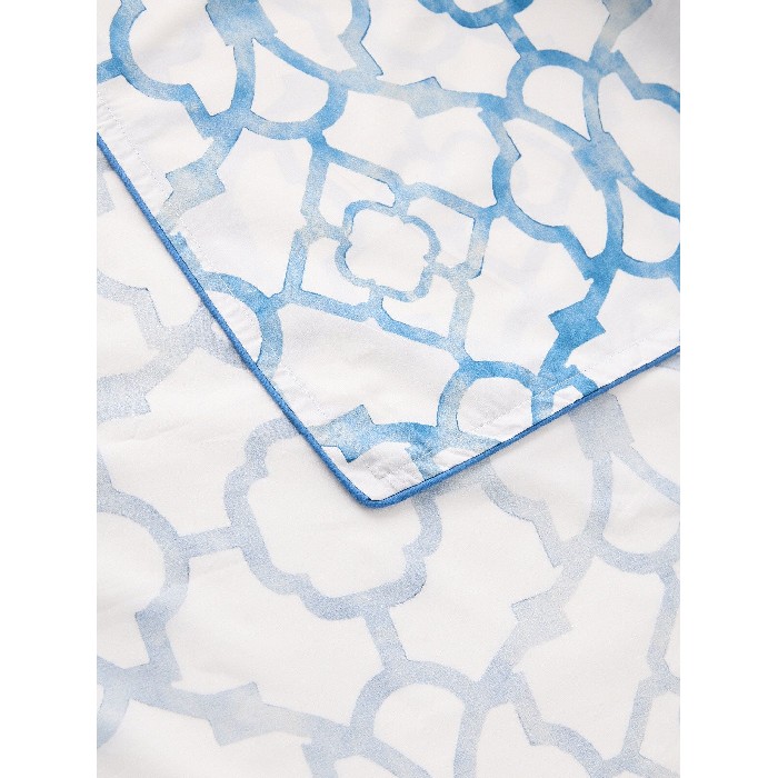 home-textiles/bedspreads-duvets-quilts/coincasa-cotton-percale-throw-with-geometric-pattern-6814100