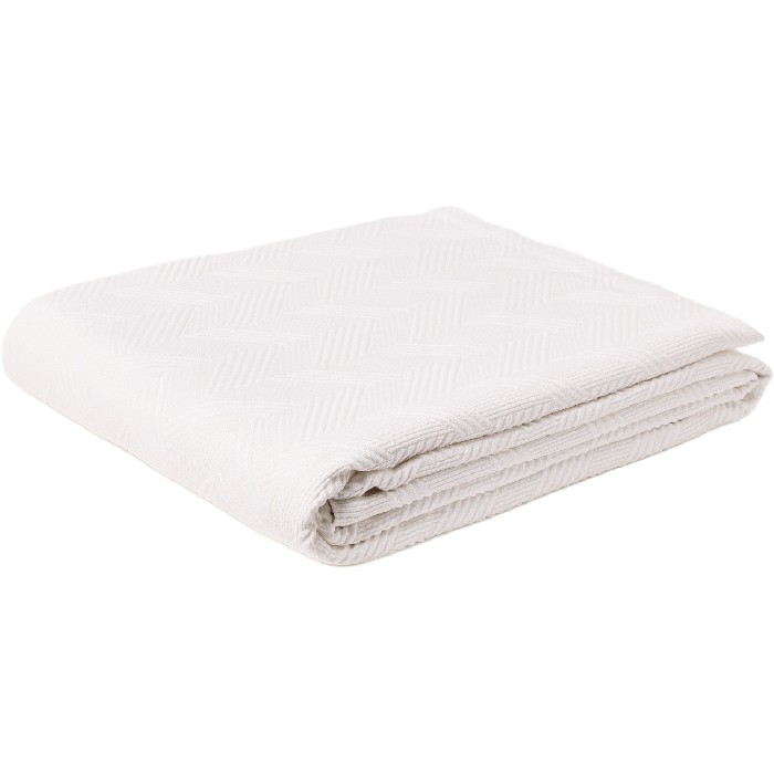 home-textiles/bedspreads-duvets-quilts/coincasa-white-cotton-blend-jacquard-bedspread-250cm-x-250cm