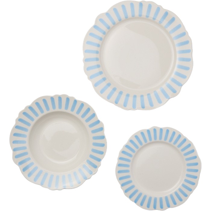 tableware/plates-bowls/coincasa-new-bone-china-dinner-set-with-blue-stripes-18-pieces-6817272