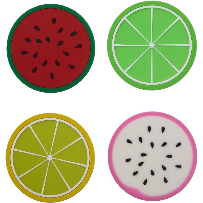 tableware/placemats-coasters-trivets/coincasa-fruit-shaped-silicone-coasters-set-of-4-6817543